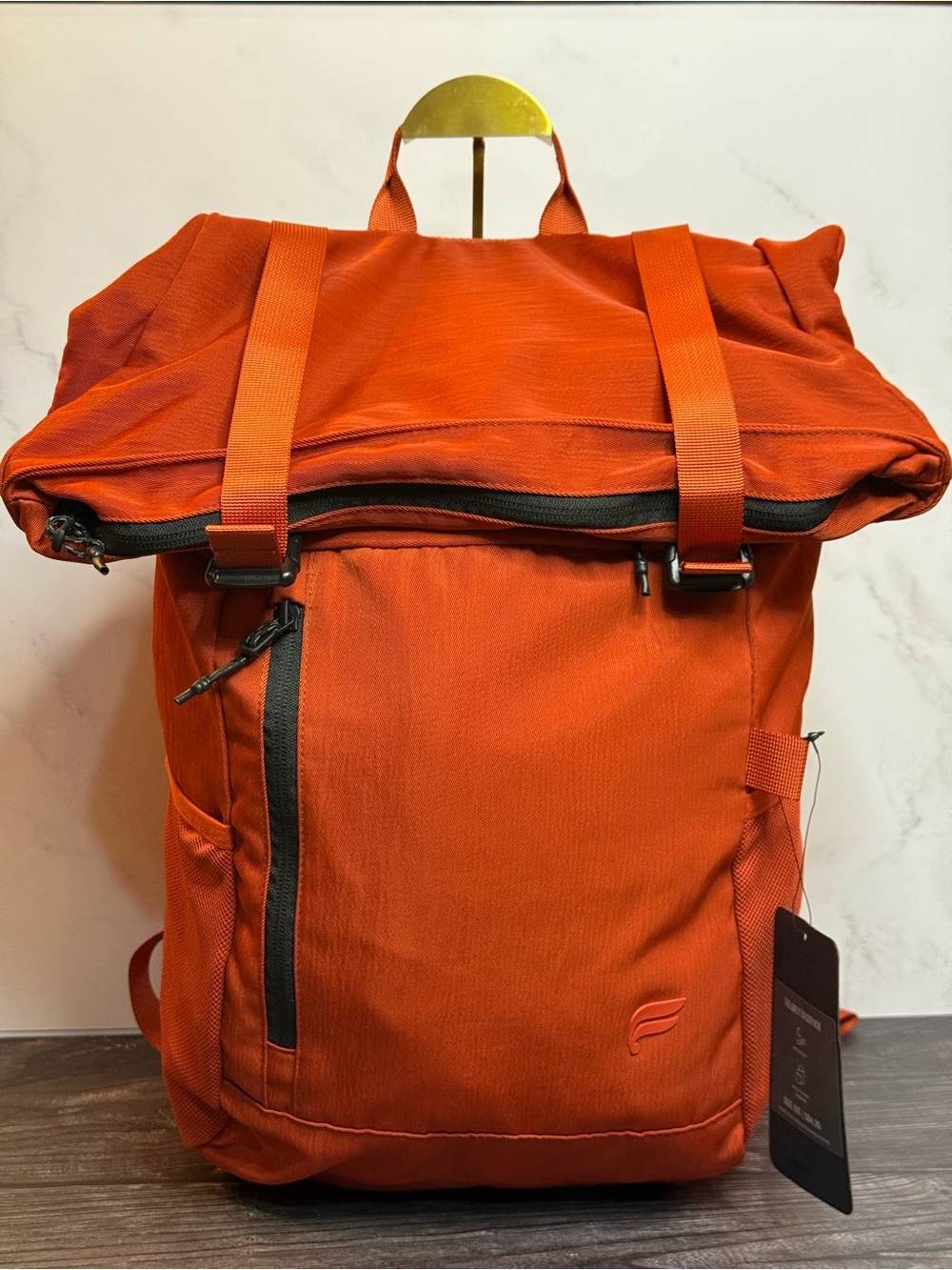 Fabletics The Only Backpack Orange NWT Multi Pocket Laptop Backpack
